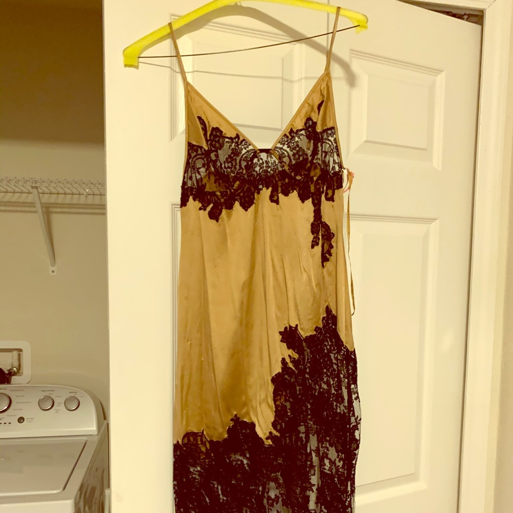 Agent Provocateur Black & Gold Nayeli Slip Size 3